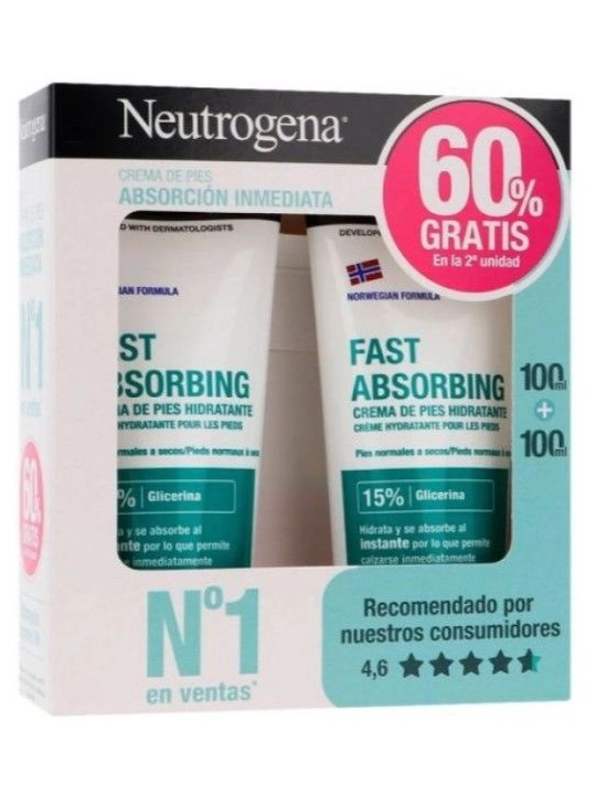 Neutrogena Crema de Pies Absorción Inmediata 100 ml Duplo