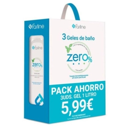 Farline Zero% Gel de Baño y Ducha Pack