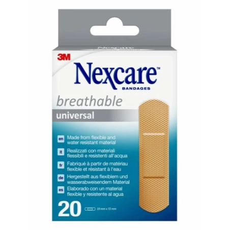 Nexcare Universal Breathable 19mmx72mm 20 apósitos | FarmaRoma