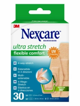 Nexcare Ultra Stretch Flexible Comfort 30 unidades surtidas