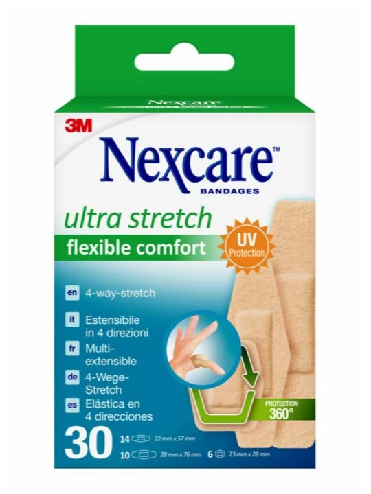 Nexcare Ultra Stretch Flexible Comfort 30 unidades surtidas