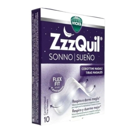 ZzzQuil Sueño Tiras Nasales 10 unidades