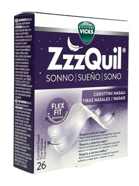 ZzzQuil Sueño Tiras Nasales 26 unidades