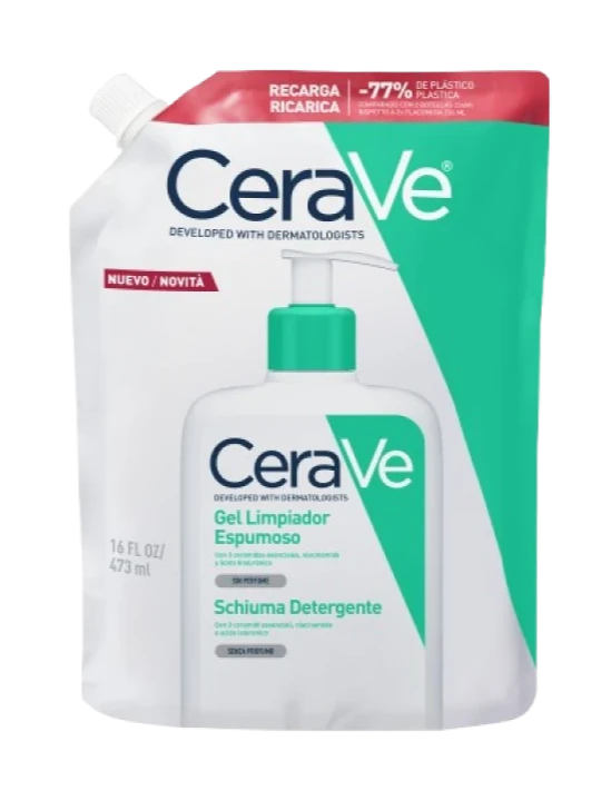 CeraVe Gel Limpiador Espumoso Recarga 473 ml