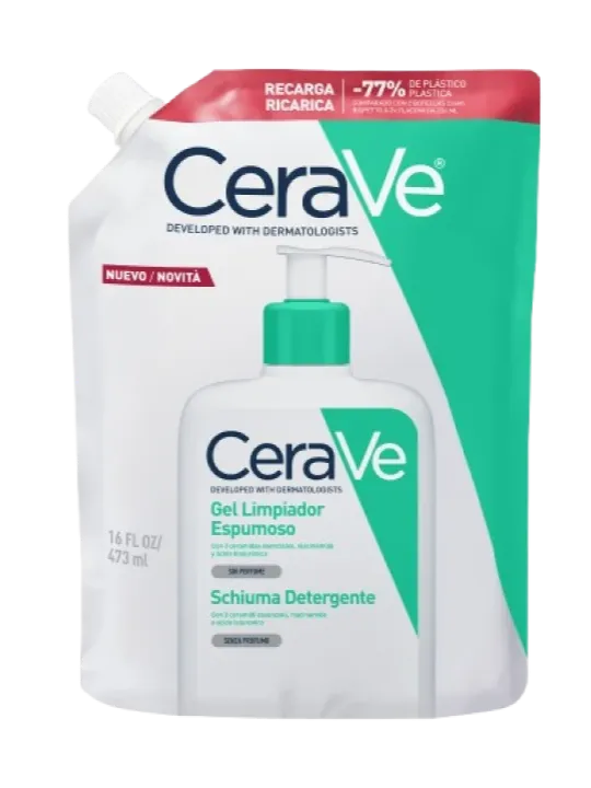 CeraVe Gel Limpiador Espumoso 473 ml Recarga