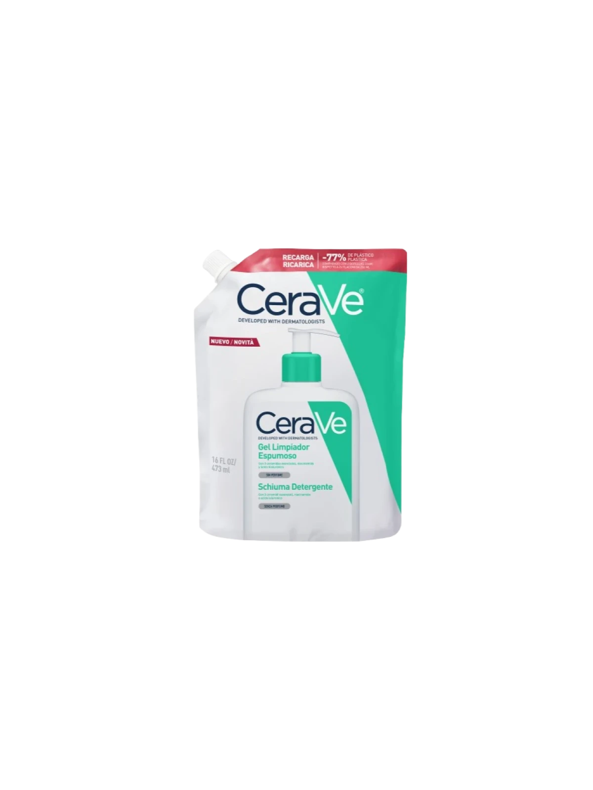 CeraVe Gel Limpiador Espumoso Recarga 473 ml