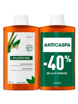 Klorane Champú Reequilibrante a la Galanga 400 ml Duplo