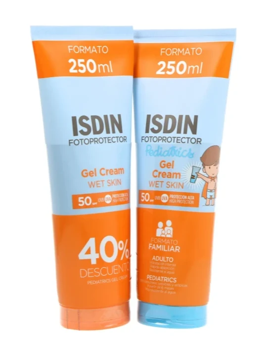 Isdin Fotoprotector Gel Cream Wet Skin Spf50 250 ml Pack Pediatrics | FarmaRoma
