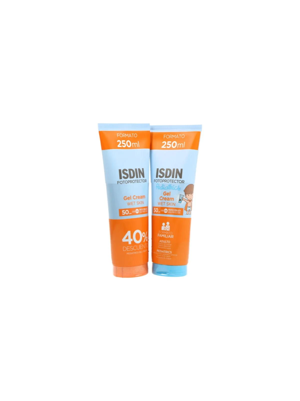 Isdin Fotoprotector Gel Cream Wet Skin Spf50 250 ml Pack Pediatrics | FarmaRoma