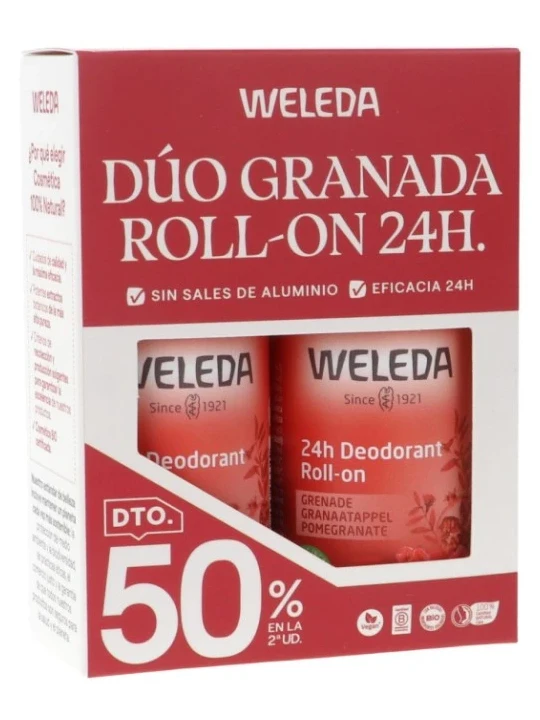 Weleda Desodorante Roll-On 24h Granada Dúo | FarmaRoma