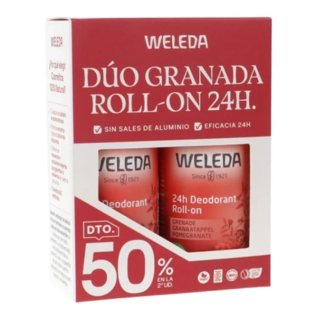 Weleda Desodorante Roll-On 24h Granada Dúo | FarmaRoma