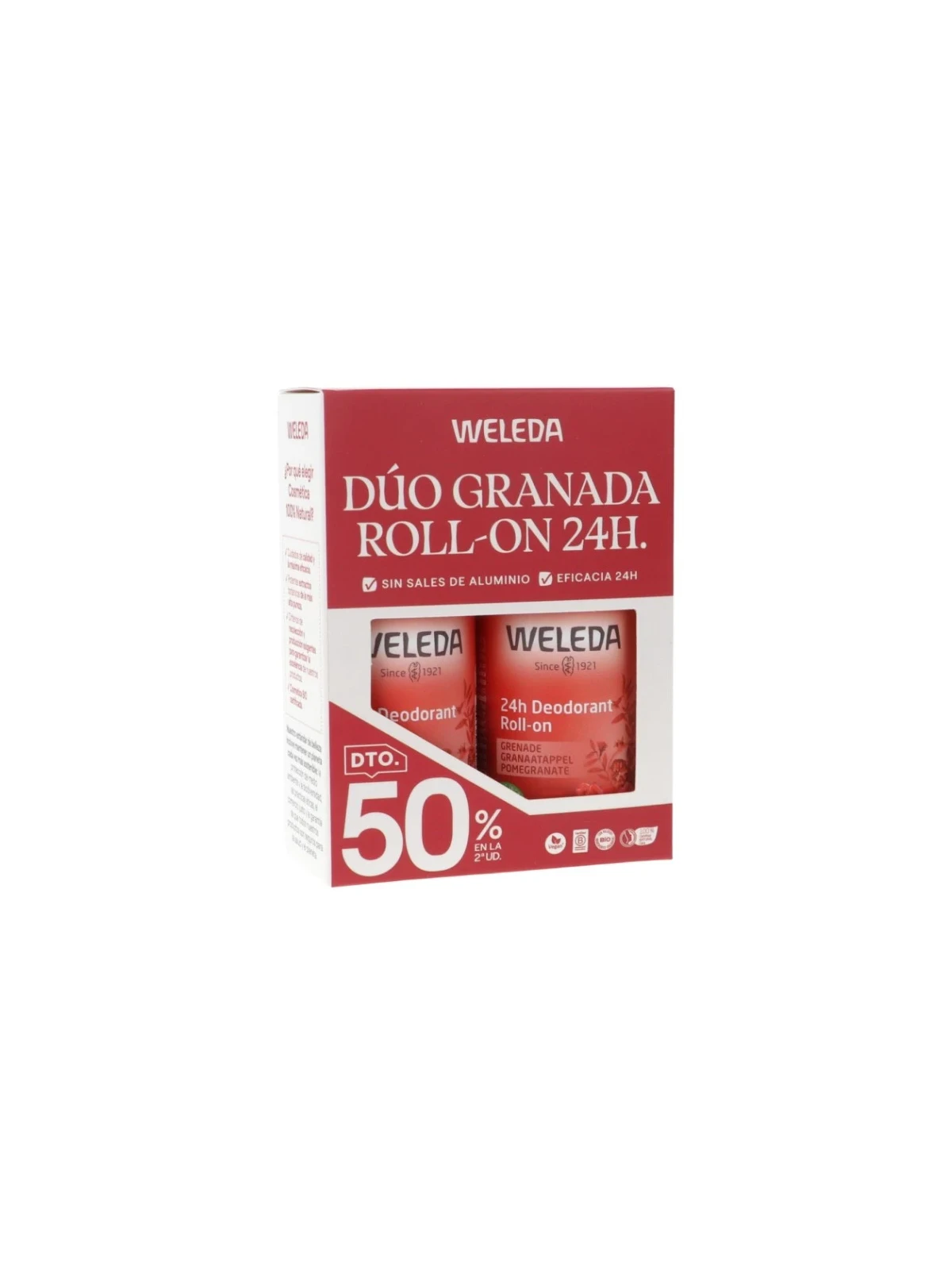 Weleda Desodorante Roll-On 24h Granada Dúo | FarmaRoma