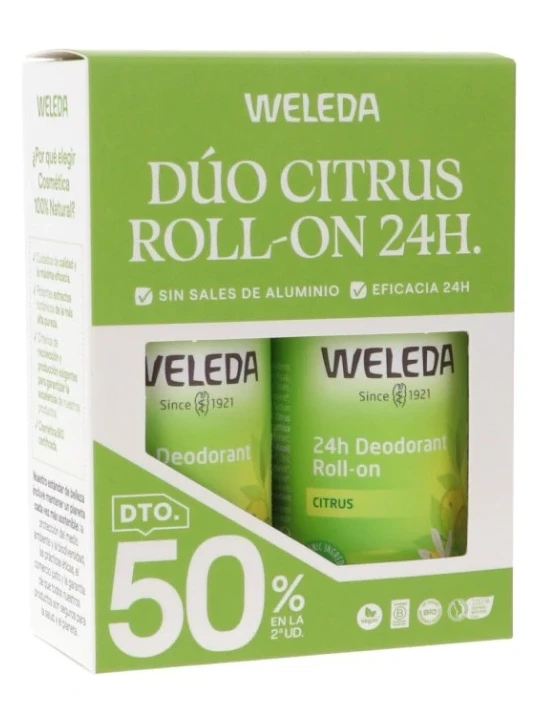 Weleda Desodorante Roll-On 24h Citrus Dúo | FarmaRoma