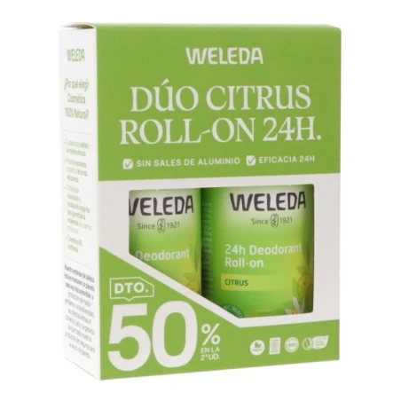 Weleda Desodorante Roll-On 24h Citrus Dúo | FarmaRoma