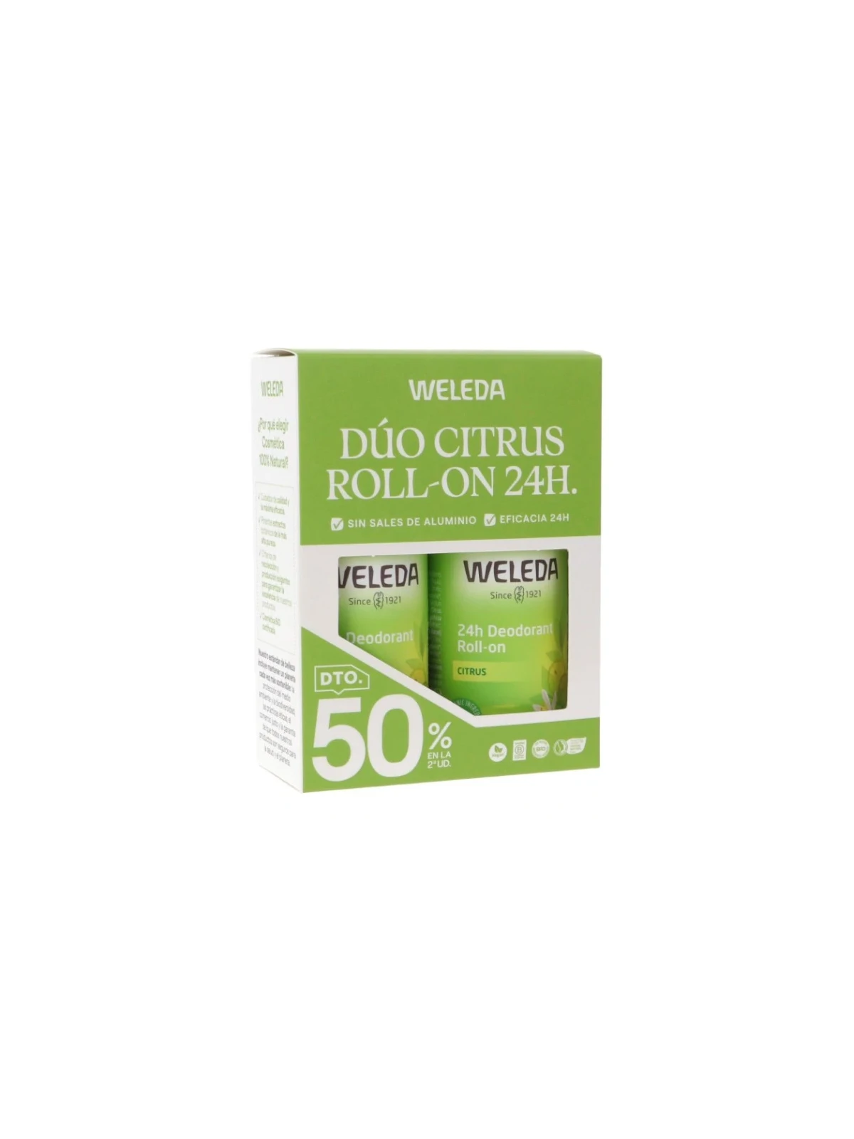 Weleda Desodorante Roll-On 24h Citrus Dúo | FarmaRoma