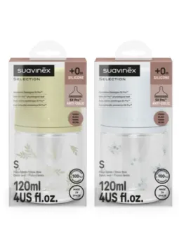 Biberón Selection Silicona SX Pro +0m 120 ml VIDRIO