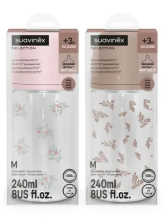 Biberón Selection Silicona SX Pro +3m 240 ml VIDRIO