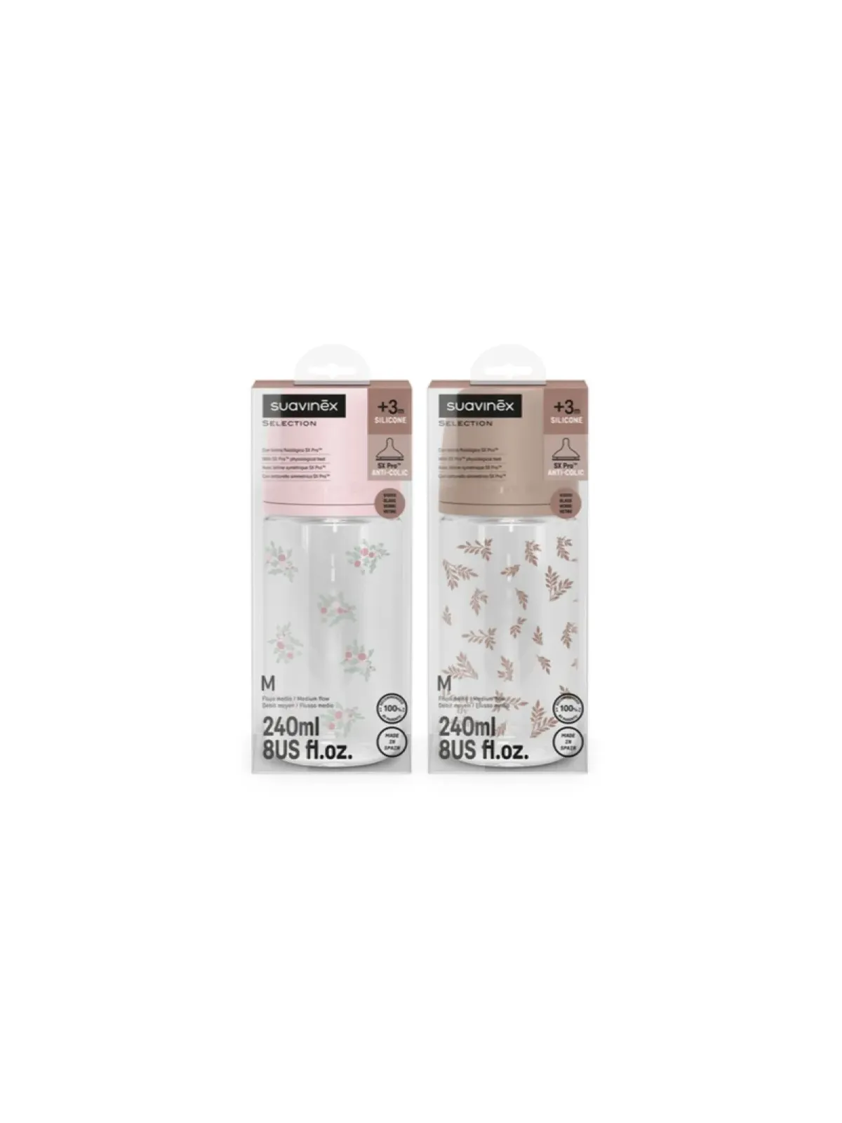 Biberón Selection Silicona SX Pro +3m 240 ml VIDRIO