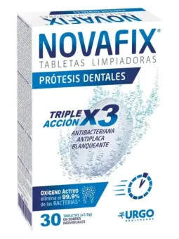Novafix Tabletas Limpiadoras Triple Acción 30 unidades | FarmaRoma