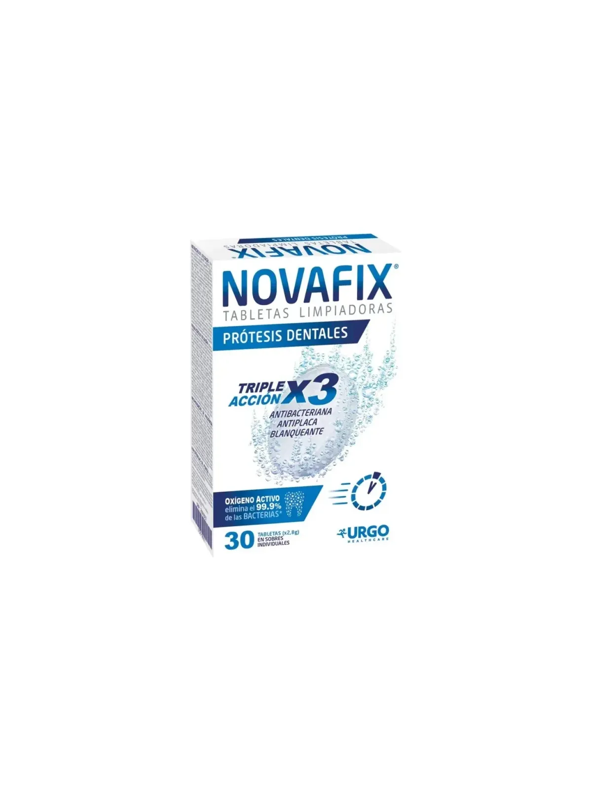 Novafix Tabletas Limpiadoras Triple Acción 30 unidades | FarmaRoma
