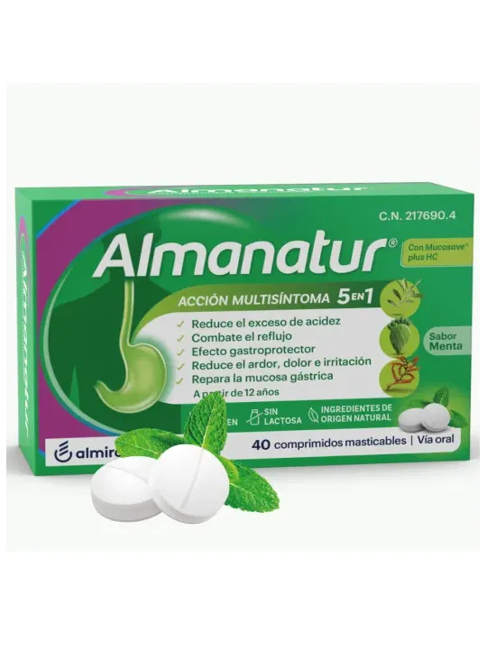 Almanatur Comprimidos Masticables Sabor Menta | FarmaRoma