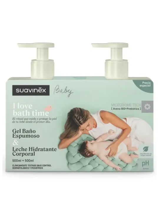 Suavinex Pack Gel Baño Espumoso y Leche Hidratante | FarmaRoma
