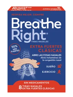 Breathe Right Extra Fuertes Clásicas 8 tiras nasales