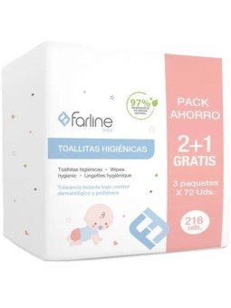 Farline Toallitas Bebé Pack 2+1 Gratis