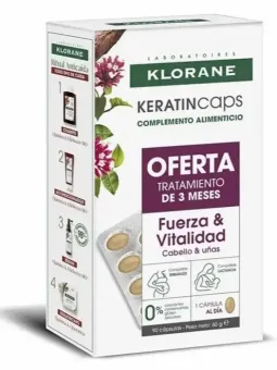 Klorane KeratinCaps Fuerza y Vitalidad Pack 3 meses
