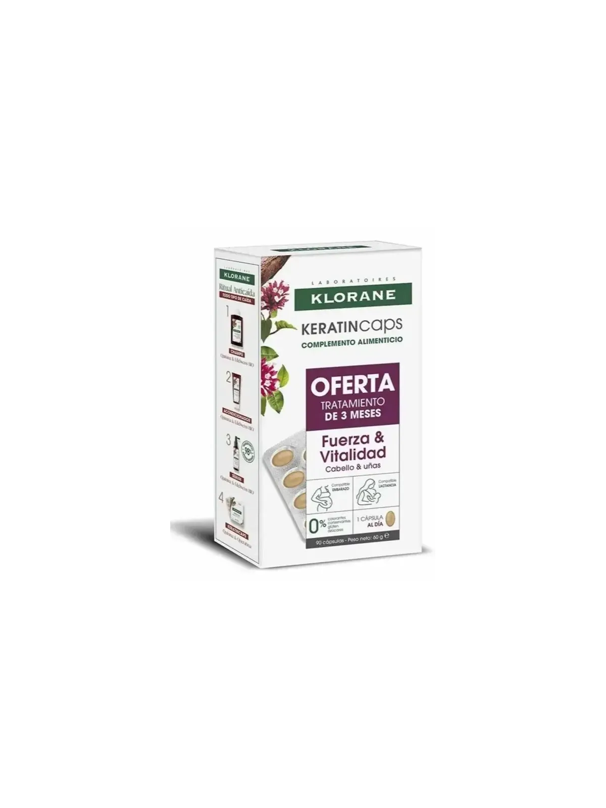 Klorane KeratinCaps Fuerza y Vitalidad Pack 3 meses