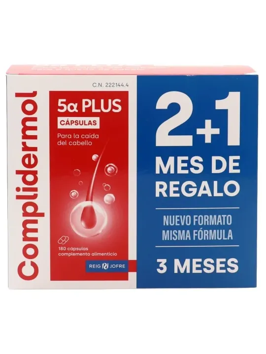 Complidermol 5α Plus Cápsulas Pack2+1