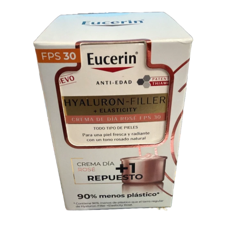Hyaluron-Filler+Elasticity Día Rosé Spf30 Pack Recarga