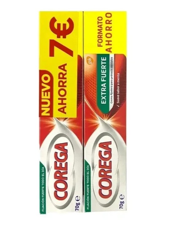 Corega Extra Fuerte 70 gr Duplo