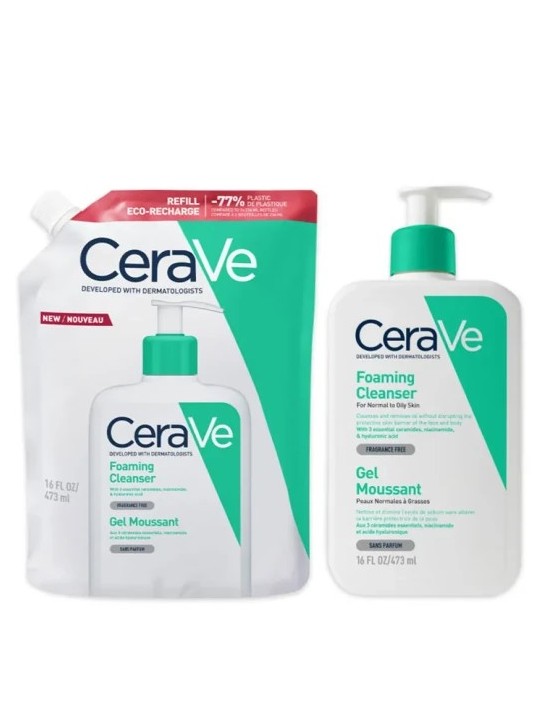 CeraVe Gel Limpiador Espumoso 473 ml Pack Recarga