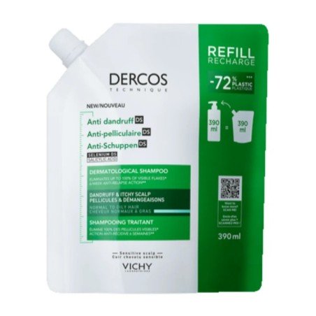 Dercos Anticaspa DS Cabello Normal a Graso Champú 390 ml Recarga