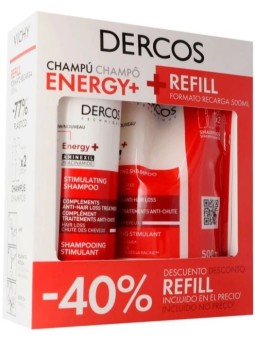 Dercos Energy+ Champú Estimulante Pack Recarga