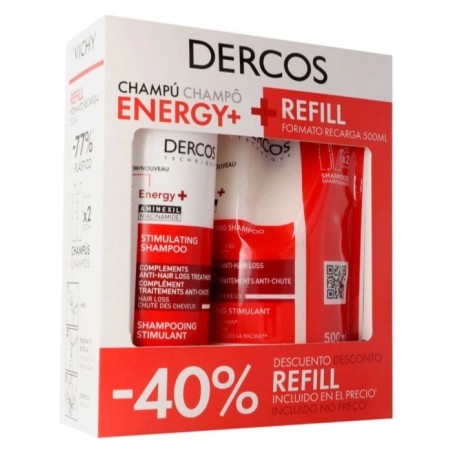 Dercos Energy+ Champú Estimulante Pack Recarga