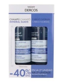 Dercos Minéral Suave Champú 400 ml Duplo