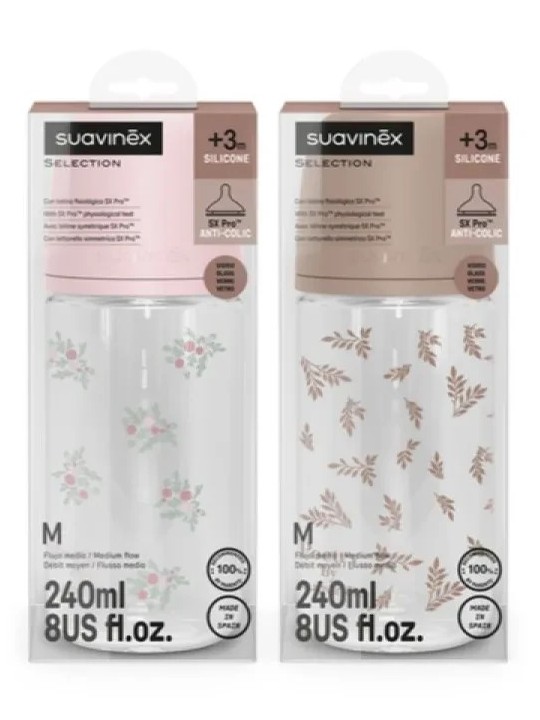 Biberón Selection Silicona SX Pro +3m 240 ml VIDRIO