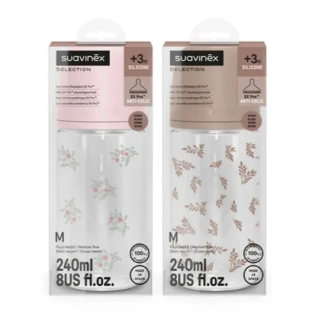 Biberón Selection Silicona SX Pro +3m 240 ml VIDRIO