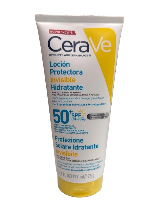 CeraVe Loción Protectora Invisibre Hidratante Spf50+