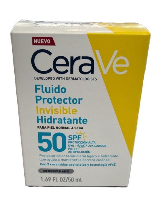 Cerave Fluido Protector Invisible Hidratante Spf50