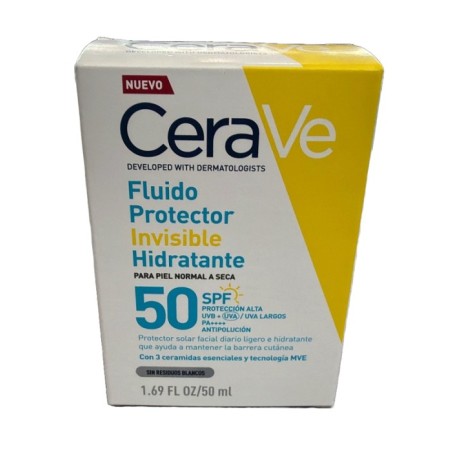 Cerave Fluido Protector Invisible Hidratante Spf50
