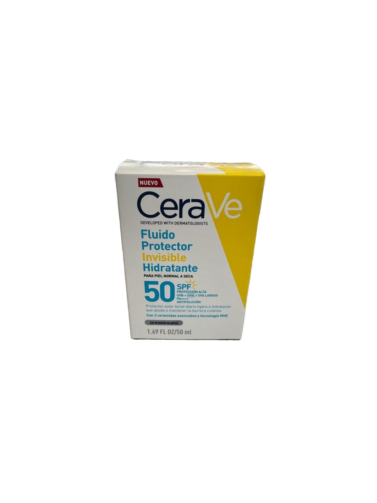 Cerave Fluido Protector Invisible Hidratante Spf50