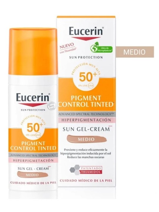 Eucerin Sun Pigment Control Color Medio Gel-Crema Spf50+