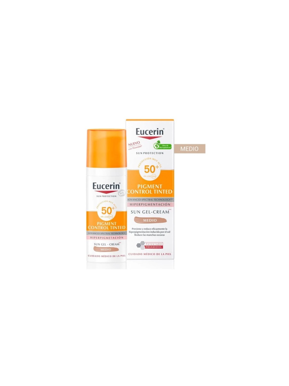 Eucerin Sun Pigment Control Color Medio Gel-Crema Spf50+