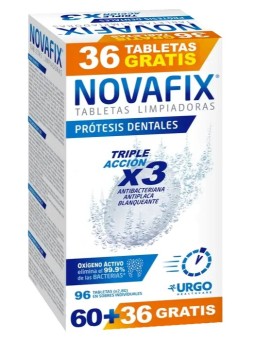 Novafix Tabletas Limpiadoras Triple Acción Pack 60+36