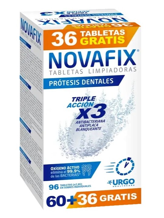 Novafix Tabletas Limpiadoras Triple Acción Pack 60+36