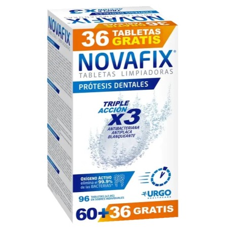 Novafix Tabletas Limpiadoras Triple Acción Pack 60+36