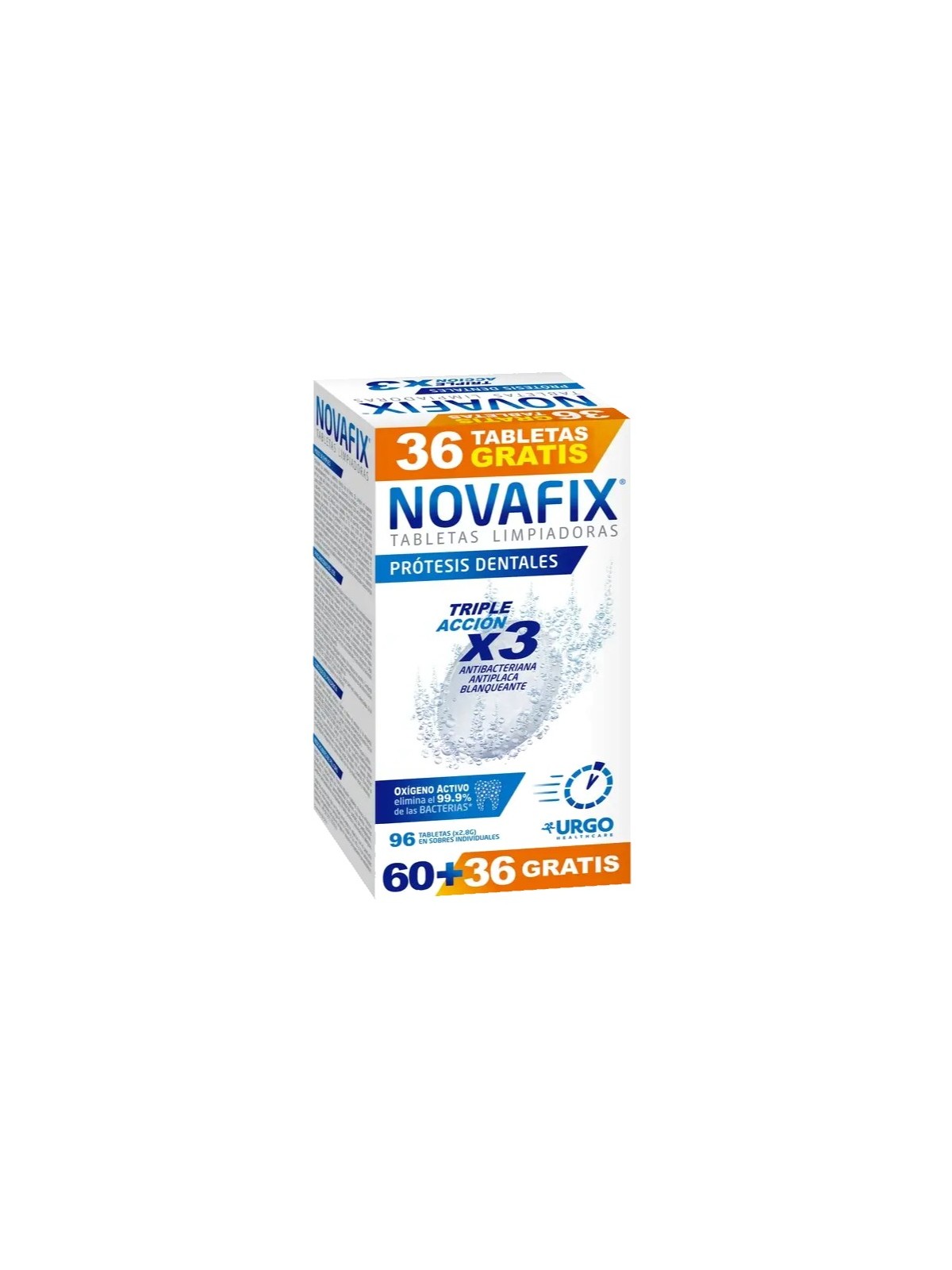 Novafix Tabletas Limpiadoras Triple Acción Pack 60+36